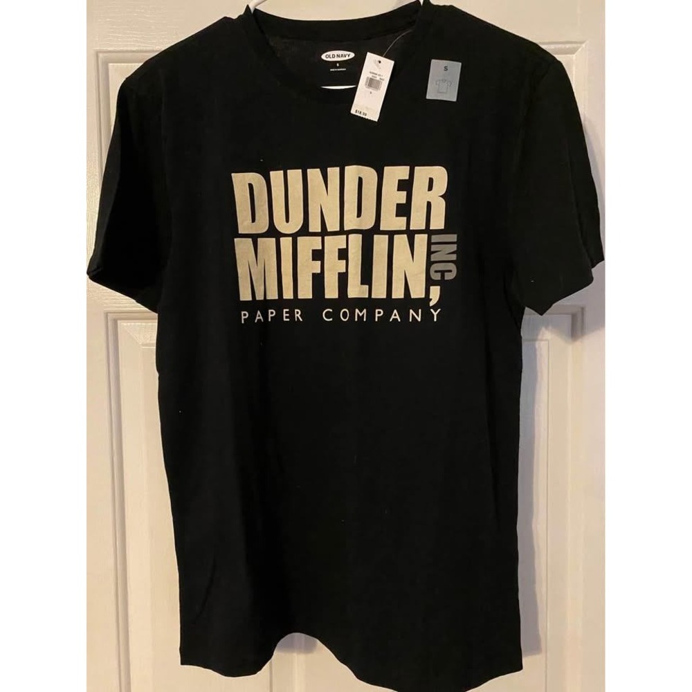 Dunder Mifflin Paper Company Graphic T-Shirt Black S NEW - Picture 1 of 1